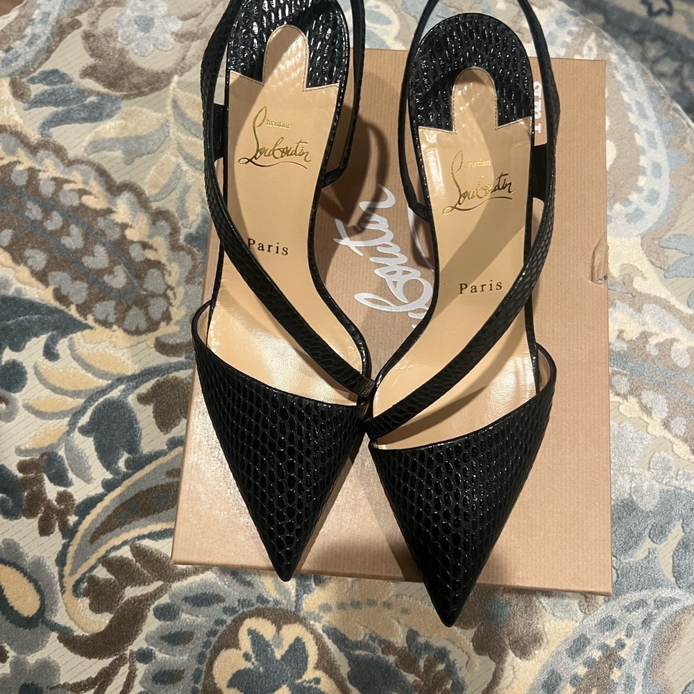 Christian Louboutin Black and Red Signature Heels